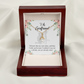 To My Girlfriend Already Mine Alluring Ribbon Necklace Message Card-Express Your Love Gifts