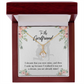 To My Girlfriend Already Mine Alluring Ribbon Necklace Message Card-Express Your Love Gifts