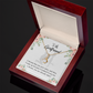 To My Girlfriend Already Mine Alluring Ribbon Necklace Message Card-Express Your Love Gifts