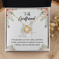 To My Girlfriend Already Mine Infinity Knot Necklace Message Card-Express Your Love Gifts