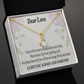 To My Girlfriend Always and Forever Alluring Ribbon Necklace Message Card-Express Your Love Gifts