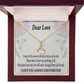 To My Girlfriend Always and Forever Alluring Ribbon Necklace Message Card-Express Your Love Gifts