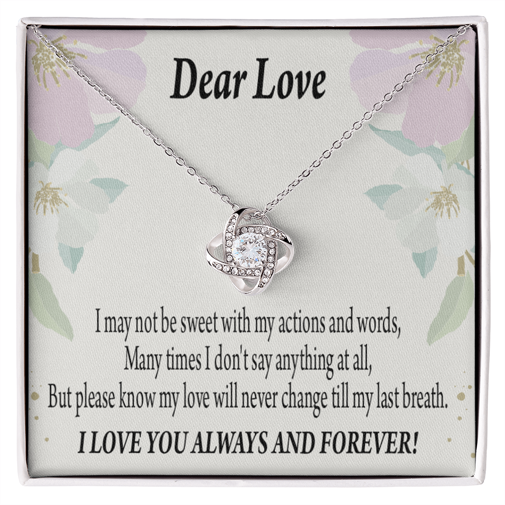 To My Girlfriend Always and Forever Infinity Knot Necklace Message Card-Express Your Love Gifts
