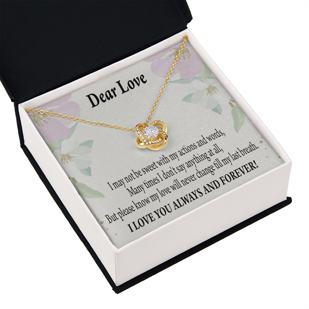 To My Girlfriend Always and Forever Infinity Knot Necklace Message Card-Express Your Love Gifts