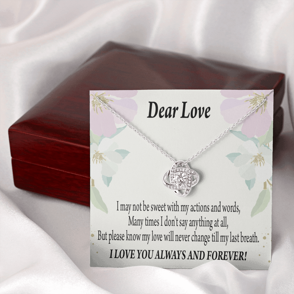 To My Girlfriend Always and Forever Infinity Knot Necklace Message Card-Express Your Love Gifts