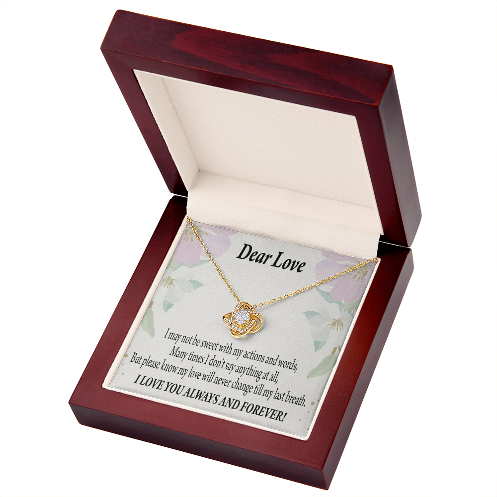 To My Girlfriend Always and Forever Infinity Knot Necklace Message Card-Express Your Love Gifts