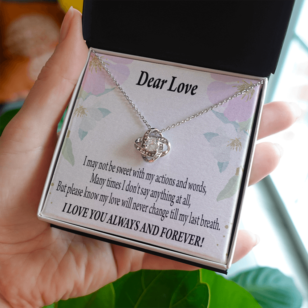 To My Girlfriend Always and Forever Infinity Knot Necklace Message Card-Express Your Love Gifts