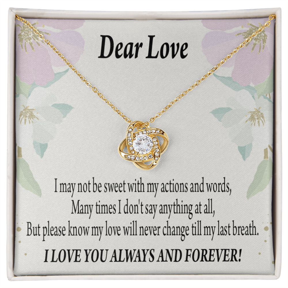 To My Girlfriend Always and Forever Infinity Knot Necklace Message Card-Express Your Love Gifts