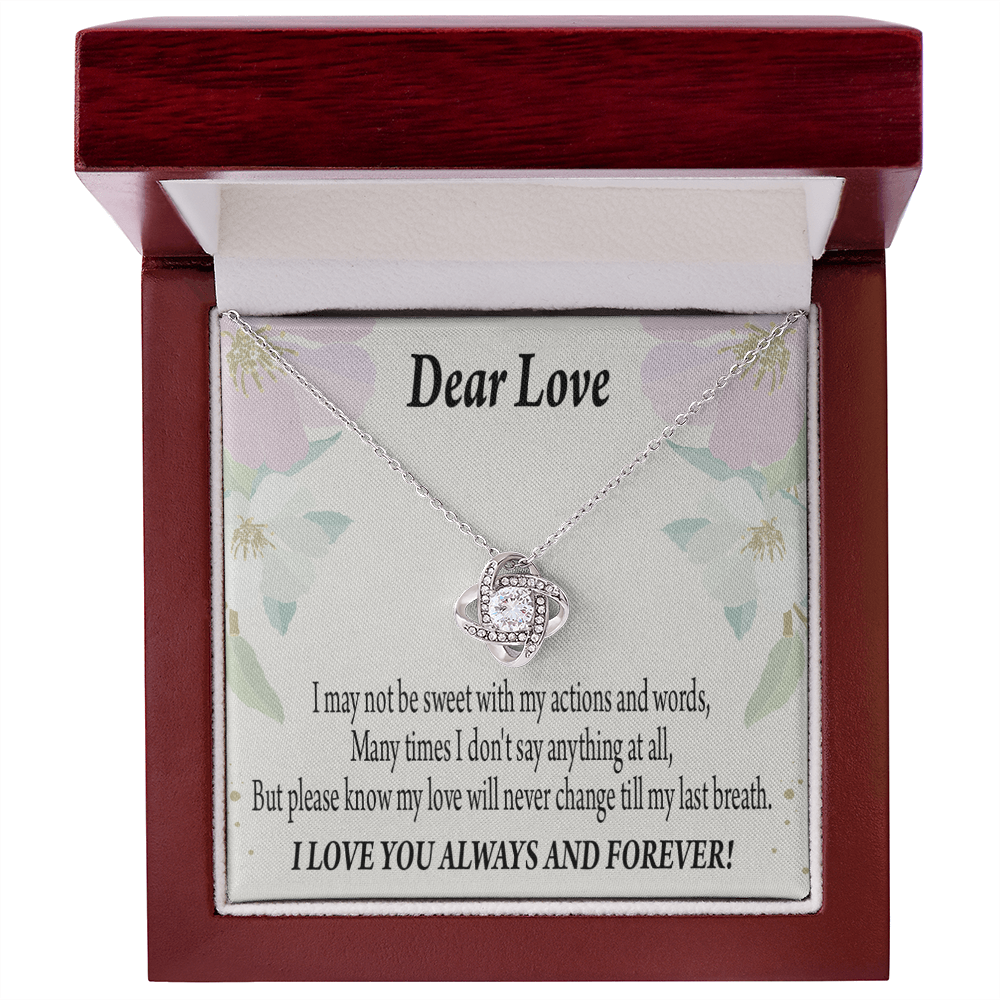 To My Girlfriend Always and Forever Infinity Knot Necklace Message Card-Express Your Love Gifts