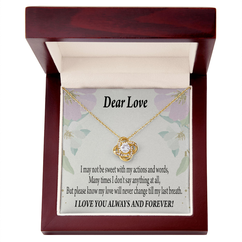 To My Girlfriend Always and Forever Infinity Knot Necklace Message Card-Express Your Love Gifts