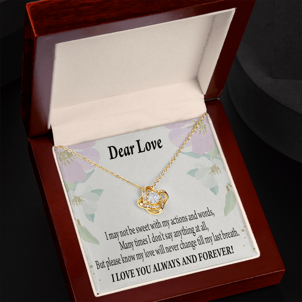 To My Girlfriend Always and Forever Infinity Knot Necklace Message Card-Express Your Love Gifts