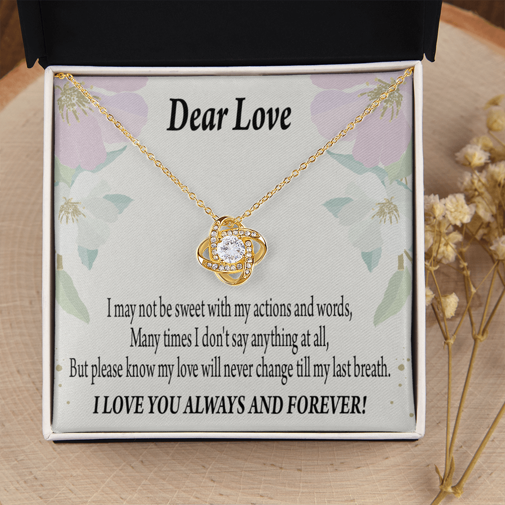 To My Girlfriend Always and Forever Infinity Knot Necklace Message Card-Express Your Love Gifts