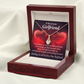 To My Girlfriend Always Warm My Thoughts Alluring Ribbon Necklace Message Card-Express Your Love Gifts