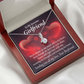 To My Girlfriend Always Warm My Thoughts Alluring Ribbon Necklace Message Card-Express Your Love Gifts