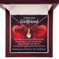 To My Girlfriend Always Warm My Thoughts Alluring Ribbon Necklace Message Card-Express Your Love Gifts