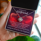 To My Girlfriend Always Warm My Thoughts Infinity Knot Necklace Message Card-Express Your Love Gifts