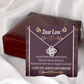 To My Girlfriend Apology to Wife Girlfriend My Love Infinity Knot Necklace Message Card-Express Your Love Gifts