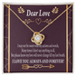 To My Girlfriend Apology to Wife Girlfriend My Love Infinity Knot Necklace Message Card-Express Your Love Gifts