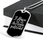 To My Girlfriend Awesome Girlfriend Black and White Necklace Stainless Steel or 18k Gold Dog Tag 24" Chain-Express Your Love Gifts
