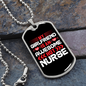 To My Girlfriend Awesome Hot Nurse Girlfriend Necklace Stainless Steel or 18k Gold Dog Tag 24" Chain-Express Your Love Gifts