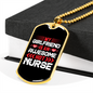To My Girlfriend Awesome Hot Nurse Girlfriend Necklace Stainless Steel or 18k Gold Dog Tag 24" Chain-Express Your Love Gifts