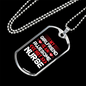 To My Girlfriend Awesome Hot Nurse Girlfriend Necklace Stainless Steel or 18k Gold Dog Tag 24" Chain-Express Your Love Gifts