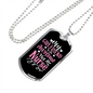 To My Girlfriend Awesome Nurse Girlfriend Necklace Stainless Steel or 18k Gold Dog Tag 24" Chain-Express Your Love Gifts