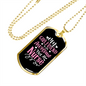 To My Girlfriend Awesome Nurse Girlfriend Necklace Stainless Steel or 18k Gold Dog Tag 24" Chain-Express Your Love Gifts