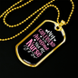 To My Girlfriend Awesome Nurse Girlfriend Necklace Stainless Steel or 18k Gold Dog Tag 24" Chain-Express Your Love Gifts