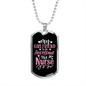 To My Girlfriend Awesome Nurse Girlfriend Necklace Stainless Steel or 18k Gold Dog Tag 24" Chain-Express Your Love Gifts