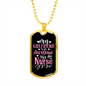 To My Girlfriend Awesome Nurse Girlfriend Necklace Stainless Steel or 18k Gold Dog Tag 24" Chain-Express Your Love Gifts