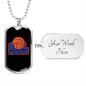 To My Girlfriend Basketball Girlfriend Necklace Stainless Steel or 18k Gold Dog Tag 24" Chain-Express Your Love Gifts