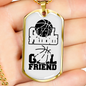 To My Girlfriend Basketball Girlfriend TranspArent Black Necklace Stainless Steel or 18k Gold Dog Tag 24" Chain-Express Your Love Gifts