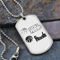 To My Girlfriend Basketball Girlfriend TranspArent Necklace Stainless Steel or 18k Gold Dog Tag 24" Chain-Express Your Love Gifts