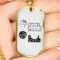 To My Girlfriend Basketball Girlfriend TranspArent Necklace Stainless Steel or 18k Gold Dog Tag 24" Chain-Express Your Love Gifts