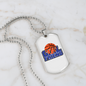 To My Girlfriend Basketball Girlfriend White Necklace Stainless Steel or 18k Gold Dog Tag 24" Chain-Express Your Love Gifts
