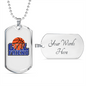 To My Girlfriend Basketball Girlfriend White Necklace Stainless Steel or 18k Gold Dog Tag 24" Chain-Express Your Love Gifts