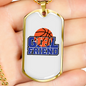To My Girlfriend Basketball Girlfriend White Necklace Stainless Steel or 18k Gold Dog Tag 24" Chain-Express Your Love Gifts