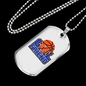 To My Girlfriend Basketball Girlfriend White Necklace Stainless Steel or 18k Gold Dog Tag 24" Chain-Express Your Love Gifts