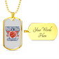 To My Girlfriend Basketball is My Girlfriend White Necklace Stainless Steel or 18k Gold Dog Tag 24" Chain-Express Your Love Gifts