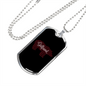 To My Girlfriend Bear Girlfriend Necklace Stainless Steel or 18k Gold Dog Tag 24" Chain-Express Your Love Gifts