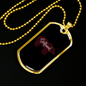 To My Girlfriend Bear Girlfriend Necklace Stainless Steel or 18k Gold Dog Tag 24" Chain-Express Your Love Gifts