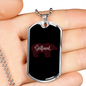 To My Girlfriend Bear Girlfriend Necklace Stainless Steel or 18k Gold Dog Tag 24" Chain-Express Your Love Gifts