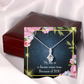 To My Girlfriend Because of YOU Alluring Ribbon Necklace Message Card-Express Your Love Gifts