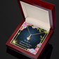To My Girlfriend Because of YOU Alluring Ribbon Necklace Message Card-Express Your Love Gifts