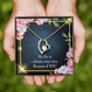 To My Girlfriend Because of YOU Forever Necklace w Message Card-Express Your Love Gifts