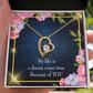 To My Girlfriend Because of YOU Forever Necklace w Message Card-Express Your Love Gifts