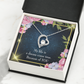To My Girlfriend Because of YOU Forever Necklace w Message Card-Express Your Love Gifts