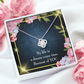 To My Girlfriend Because of YOU Infinity Knot Necklace Message Card-Express Your Love Gifts