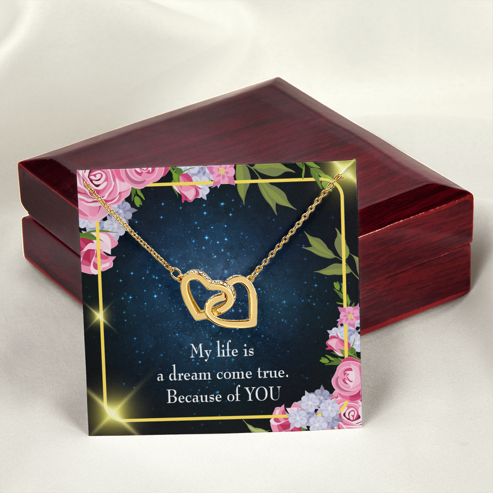 To My Girlfriend Because of YOU Inseparable Necklace-Express Your Love Gifts